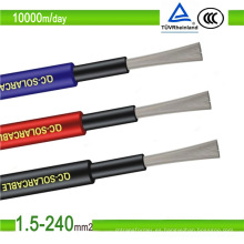 Certificado TUV PV1-F DC 4mm2 Cable fotovoltaico solar